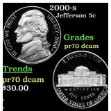 2000-s Proof Jefferson Nickel 5c pr70 dcam SEGS