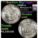 ***Major Highlight*** 1886-s Morgan Dollar $1 ms65