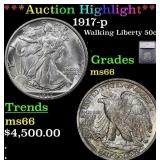 ***Major Highlight*** 1917-p Walking Liberty Half