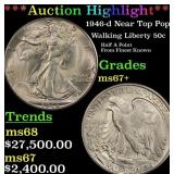 ***Major Highlight*** 1946-d Walking Liberty Half