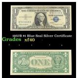 1957B $1 Blue Seal Silver Certificate Grades xf