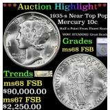 ***Major Highlight*** 1935-s Mercury Dime Near Top