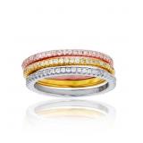 decadence sterling silver tricolor Round Channel S