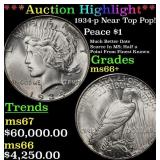 ***Major Highlight*** 1934-p Peace Dollar Near Top
