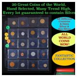 20 Great Coins of the World, hand selected, many t