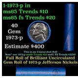 BU Shotgun Jefferson 5c roll, 1973-p 40 pcs Bell T