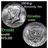 1974-p Kennedy Half Dollar 50c Grades GEM+ Unc