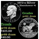 1972-s Silver Proof Eisenhower Dollar 1 Grades GEM