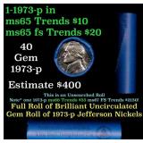 BU Shotgun Jefferson 5c roll, 1973-p 40 pcs Bell T