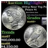 ***Major Highlight*** 1934-p Peace Dollar Near Top
