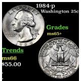 1984-p Washington Quarter 25c Grades GEM+ Unc