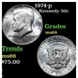1974-p Kennedy Half Dollar 50c Grades GEM+ Unc