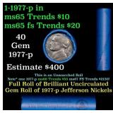 BU Shotgun Jefferson 5c roll, 1977-p 40 pcs Bell T