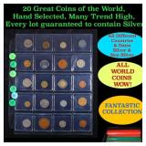 20 Great Coins of the World, hand selected, many t