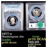 1977-s Proof Washington Quarter 25c pr69 dcam PCGS