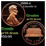 1989-s Proof Lincoln Cent 1c pr70 dcam SEGS