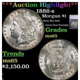 ***Major Highlight*** 1886-s Morgan Dollar $1 ms65