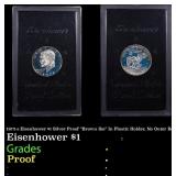 1972-s Eisenhower $1 Silver Proof "Brown Ike" In P