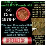 BU Shotgun Lincoln 1c roll, 1979-p 50 pcs Riggs Na