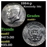 1984-p Kennedy Half Dollar 50c Grades GEM++ Unc