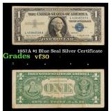 1957A $1 Blue Seal Silver Certificate Grades vf++