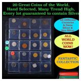 20 Great Coins of the World, hand selected, many t