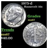 1975-d Roosevelt Dime 10c Grades GEM++ Unc