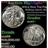 ***Major Highlight*** 1942-p Walking Liberty Half