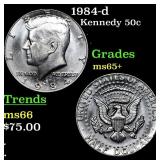1984-d Kennedy Half Dollar 50c Grades GEM+ Unc