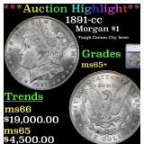 ***Major Highlight*** 1891-cc Morgan Dollar $1 ms6