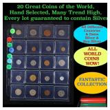 20 Great Coins of the World, hand selected, many t