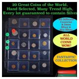 20 Great Coins of the World, hand selected, many t