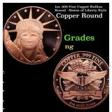 1oz .999 Fine Copper Bullion Round - Statue of Lib