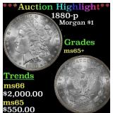 ***Major Highlight*** 1880-p Morgan Dollar $1 ms65