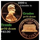 1999-s Proof Lincoln Cent 1c pr70 dcam SEGS