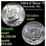 1984-d Kennedy Half Dollar Near Top Pop! 50c Grade