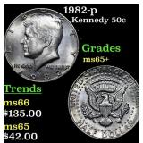 1982-p Kennedy Half Dollar 50c Grades GEM+ Unc
