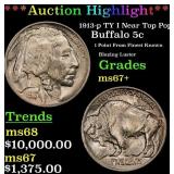 ***Major Highlight*** 1913-p TY I Buffalo Nickel N