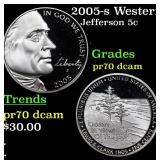 2005-s Western Waters Proof Jefferson Nickel 5c pr