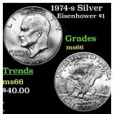 1974-s Silver Eisenhower Dollar 1 Grades GEM+ Unc