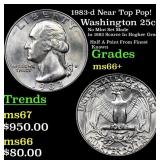 1983-d Washington Quarter Near Top Pop! 25c Graded