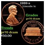 1989-s Proof Lincoln Cent 1c pr70 dcam SEGS