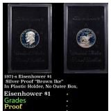 1971-s Eisenhower $1 Silver Proof "Brown Ike" In P