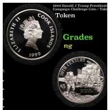 1999 Cook Islands Silver $5 Elizabeth II Moon Walk