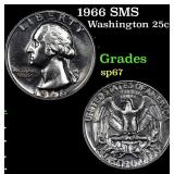 1966 SMS Washington Quarter 25c Grades sp67