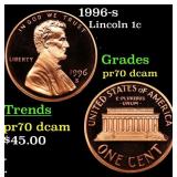 1996-s Proof Lincoln Cent 1c pr70 dcam SEGS