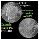 1878-s Morgan Dollar $1 Grades GEM Unc PL