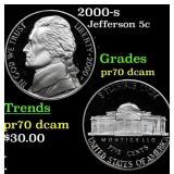 2000-s Proof Jefferson Nickel 5c pr70 dcam SEGS
