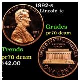 1992-s Proof Lincoln Cent 1c pr70 dcam SEGS