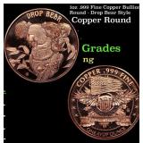 1oz .999 Fine Copper Bullion Round - Drop Bear Sty